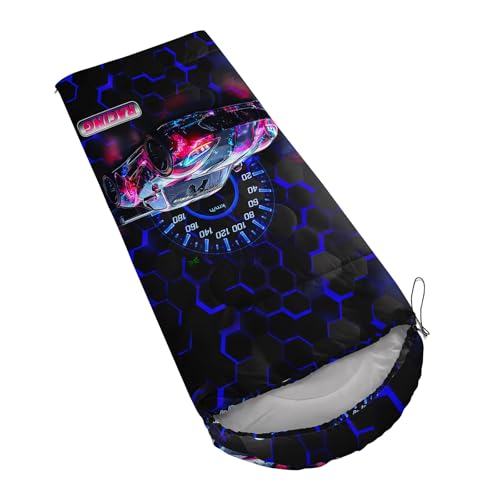 AILONEN Cartoon Car Sleeping Bags,Lightweight & Waterproof,3 Season Warm & Cool Weather,Cute Stars Printed Vehicles Transportation Sleeping Bags for Boys,Kids,Adults Travelling,Outdoors - color: C15