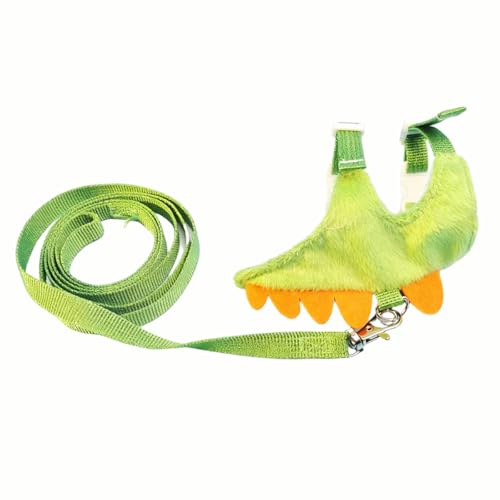 Adjustable Hedgehog Harness and Leash Set - Escape-Proof Small Animals Harness for Hedgehogs, Ferrets, Hamster - Soft, Lightweight & Comfortable (Green, M) - color: Green