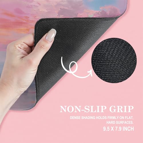 Pink Christian Jesus Walking on the Water Mouse Pad, Christian Jesus Gifts Mouse Pads Mousepad for Desk Office Computers Laptop, Religious Office Supplies Desk Accessories, 9.5x7.9 Inch - color: 03Child
