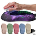 Ergonomic Raised Mouse Pad Wrist Support with Bilateral Slope Memory Foam Mousepad for Wrist Rest and Carpal Tunnel Pain Relief 11.8x7.9〃Galaxy - color: Galaxy