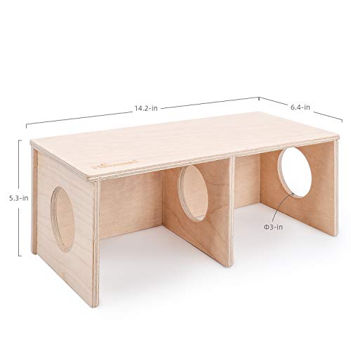 Niteangel Hamster Secret Peep Shed 2-Chamber Hideout & Tunnel Exploring Toys (Large - for Syrian Hamster) - size: Large - for Syrian Hamster