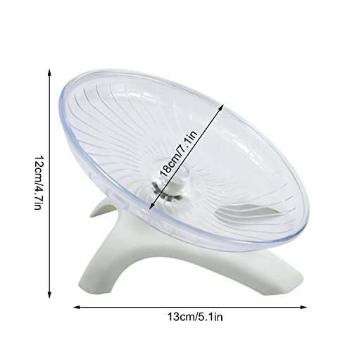 Litewoo Hamster Toys Wheel Exercise Flying Saucer,Silence Run Spinner, for Gerbil Rat Mouse Mice Hamster and Other Small Animal(White) - color: White