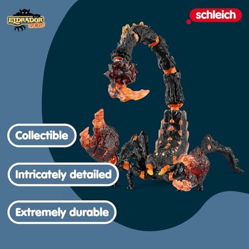 Schleich Eldrador - Lava Scorpion Toy Figurine - Kids Ages 7+ | 70142 | Monster Figurine, Battle Creature Toy for Boys 7+, Fantasy Beast, Action Figure Gifts, Screen-Free Imaginative Pretend Play