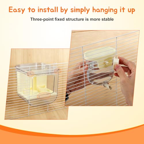 No Mess Bird Feeder Water Dispenser Set, Beige, 1 Set | Multifunctional Seed Feeder, Easy Cleanup Bird Cage Accessories - color: Beige, White