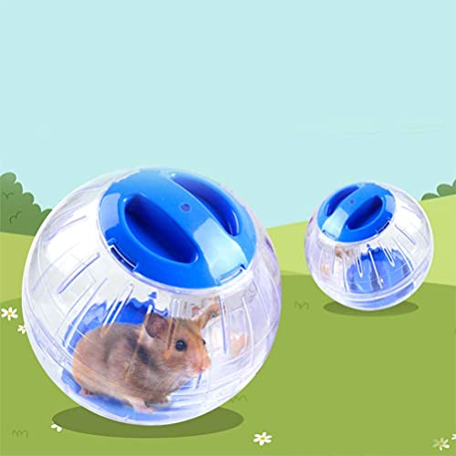 Mini New Cute Dwarf Hamster Running Ball 4.72 Inches Crystal Ball for Hamsters Small Silent Exercise Wheel Cage Accessories for Hamsters Less Than 4 inches 10 cm in Length (Blue) - color: Blue