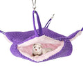 Niteangel Pet Hammock Swing Snuggle Sack for Ferret Rats Suger Glider Squirrels - Napping Bed Pocket (Purple)