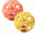 2PCS pet Bell Ball Toy,Suitable for Dogs, Cats, and Other Animals. Safe and Durable, bite-Resistant Design, Interactive Toy, Promotes Activity, an Essential Daily Plaything for Pets. - color: Orange