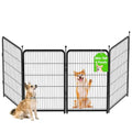 Garden Fencing 36 Inch High, 4 Panels Total 8.9 Ft(L) Dog Fencing Outdoor for Yard, 4 One-Sided Plate, No Door, Anti Dig Fence Barrier, Dog Pen, Rabbit Fence, Garden Fences and Borders