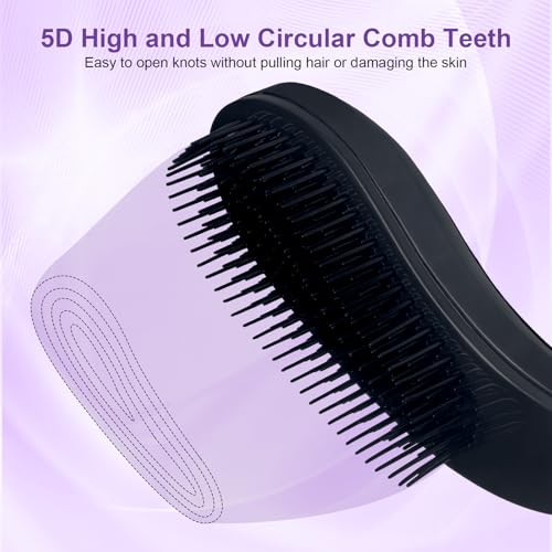 Small Dog Brush, Skin-friendly Soft Bristles (Black) | Puppy Hair Brush, Massage and Bath Supplies, Pet Grooming Tool for Teddy, Yorkies, Maltese, Shih Tzu, Chihuahua - color: Black
