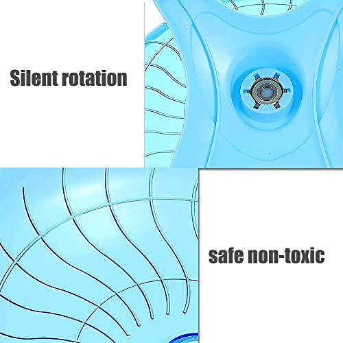 Plastic Hamster Wheel - Silent Running Exercise Wheel for Syrian Hamster, Hedgehog, Gerbils, Mice, Guinea Pig, Chinchilla, Small Animals, Pets, 7 Inch
