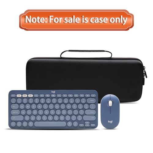 LTGEM Case for Logitech Pebble 2 Combo K380s Keyboard and M350s Mouse | Hard EVA Shell, Water-Resistant, Shock Protection, Scratch-Resistant Interior, Portable Travel Storage Case Only