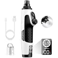 Casfuy Smart 6-Speed Dog Nail Grinder - 50% More Power Pet Nail Grinder with 2 LED Lights Quiet Rechargeable Electric Dog Nail Trimmers File Toenail Grinder for Large Medium Small Dogs & Cats (White) - color: White