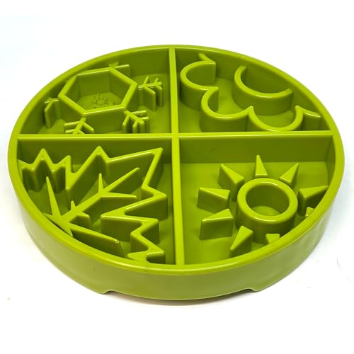 SodaPup Four Seasons Enrichment Bowl – Durable Slow Feeder Bowl Made in USA from Non-Toxic, Pet-Safe, Food Safe Material for Mental Stimulation, Slowing Down Eating, Healthy Digestion, & More - color: Four Seasons eBowl