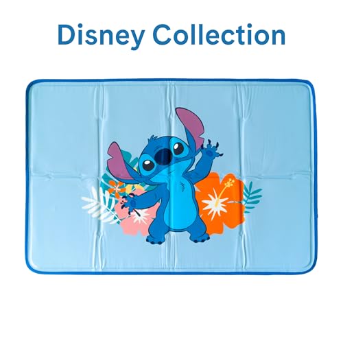 The Green Pet Shop Cool Pet Pad - Medium, Disney’s Stitch - Self-Cooling, Pressure Activated Mat for Dogs & Cats from 21-45 lbs - Non-Toxic Gel, No Water Needed - color: Stitch, size: Medium
