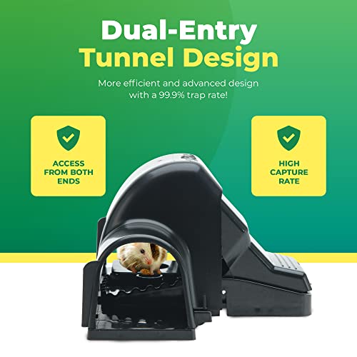 Rat Traps Indoor and Outdoor - Dual-Entry Large Rat Trap Outdoor and Indoor for Home, Garden and Restaurant with 99.9% Trap Rate | Easy to Use Rodent Traps with Safe Hands Free Design - UCatch - size: Pack of 2