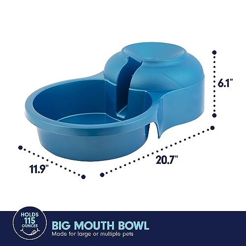 Petmate Big Blue Outdoor Water Bowl, 5 Gallons, (Water Jug Not Included), Made in USA | Jug not included, extra large refill station design, keeps multiple thirsty companions hydrated, sturdy and easy to clean