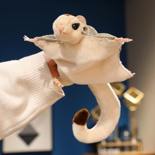 Plush Sugar Glider Stuffed Animal, 13 Inch Flying Squirrel Plush Toy,Gray,Soft Decorative Pillow for Home,Collectors