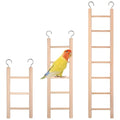 3 PCS Bird Cage Ladder, Parakeet Ladders Bird Ladder for Cage Wooden Hanging Parrot Wood Step Climbing Small Wooden Ladders for Birds Parakeets Parrots Cockatoo Lovebirds (3 Step, 5 Steps, & 7 Steps)