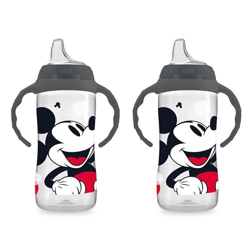 NUK Mickey Mouse Large Learner Cup 10oz 2pk – BPA Free, Spill Proof Sippy Cup - color: Mickey Mouse