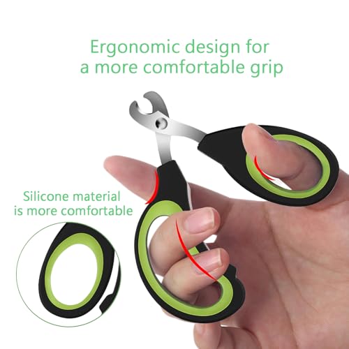 Cats & Dogs Pets Nail Clippers & Trimmers Rabbit Nail Clippers cat Nail Clippers for Indoor Cats cat Claw Clippers with Safety Guard Professional Grooming Tool for Cat Kitten(Green) - color: Green