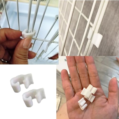 50 Pack Wire Cage Clips Cat Cage Door Latch Buckle Lock Snap on Detachable Connector Clamp for DIY Assembly Kitten Puppy Chicken Quail Pigeon Dog Rabbit Cages Gate Yard - color: 50 Pack