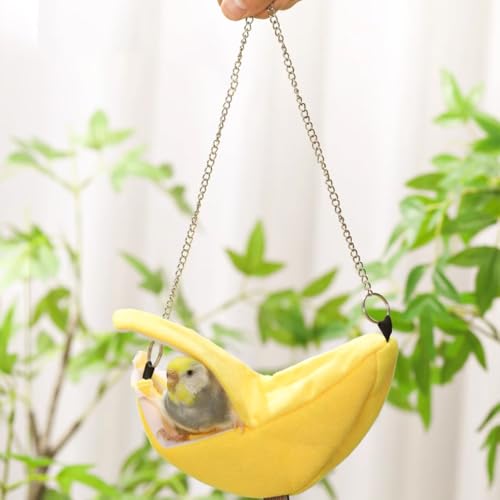 Hamster Hammock Soft Bed Small Pet House Animals Hamster Hanging House Cage Nest for Guinea Pig Rat Chinchilla Sleep and Play (Yellow Bandana)