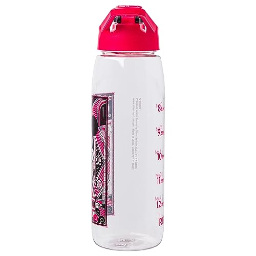 Silver Buffalo Disney 100 Mickey Mouse Hydration Tracker Schedule Water Bottle With Screw-On Lid, 28 Ounces - color: Disney 100 Mickey Hydration Tracker, size: 28 Ounces