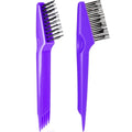 Yaomiao 2 Pcs Hair Brush Cleaner Tool 2-in-1, Purple Hairbrush Cleaner for Removing Hair Dust, Mini Comb for Removing Dirt, Home Salon Use - color: Purple