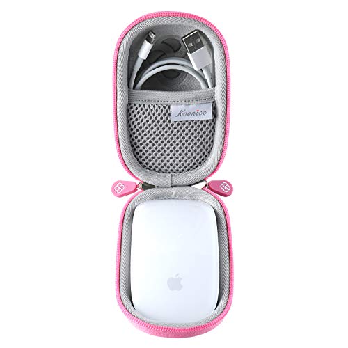 Hard Case Compatible for Apple Magic Mouse (1 2 & 3 Gen) Including Carabiner (Pink) - color: Pink