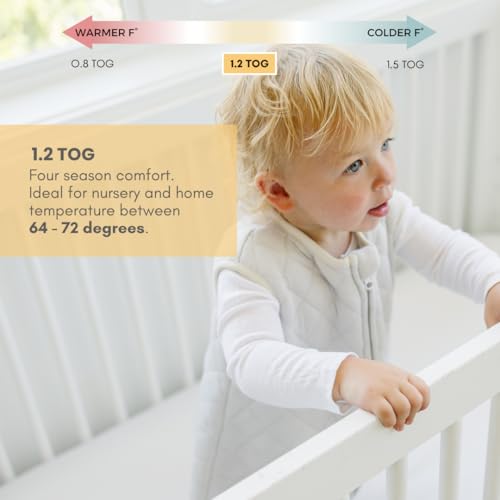 Dreamsuit Walker Toddler Sleep Sack with Feet and Legs, 12M-2T | 70% Rayon Made from Bamboo, 30% Organic Cotton, 0.8 TOG Summer, 2-Way Zipper, Buttery Soft Wearable Blanket, Cactus - color: (1.2 Tog) Sunshine, size: 12-2T