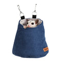 Sugar Glider Bed Pouch for Cage Sleeping Nest Bed, Warm Pouch for Cage Accessories, Sugar Gliders Hammock Pouch Sack Swing Hanging Bed Bedding (Blue) - color: Blue
