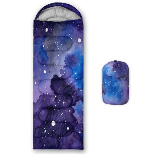 Axolotl Gamepad Sleeping Bag,3 Season Warm and Cool Weather Game Console Sleeping Bag for Boys Teens,Waterproof Lightweight Geometry Hexagonal Sleeping Bag for Traveling,Outdoors Camping,Blue,Black - color: Sky
