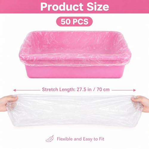 50 Pcs Disposable Plastic Cage Tray Liner Bags for Small Pets | Leak-Resistant Cage Liners for Rabbits, Guinea Pigs, Hamsters & Chinchillas – Simplify Bedding & Waste Cleanup.