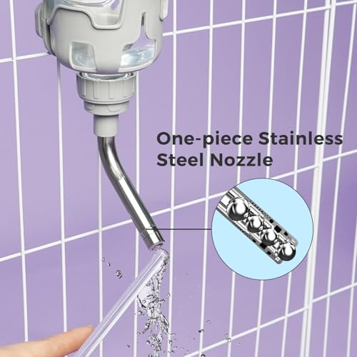 Vannon Dog Crate Water Bottle, 34oz Top-Fill Pet Water Dispenser, Grey | kennel water bottle helps keep pets hydrated longer with fewer refills and easy daily care. - color: Grey, size: 34oz