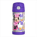 THERMOS FUNTAINER Water Bottle with Straw, 12oz, Minnie Mouse | Kids Stainless Steel Insulated Water Bottle, Keeps Drinks Cold Longer for School & Play, BPA-Free - color: Minnie and Friends, size: 12 Ounces