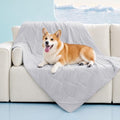 Luciphia Cooling Dog Blanket, Q-MAX>0.5 Pet Throw for Couch, Crate & Bed | Cools on contact—no power needed. Soft, breathable, gentle on sensitive skin; dog & cat cooling throw, Light Grey,40x60 - color: Light Grey, size: 40x60 inches