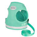 Cat Harnesses and Puppy Harness with Leashes Set, Escape Proof Cat Harness, Adjustable Reflective Soft Mesh Vest Fit Puppy Kitten Rabbit Ferrets's Outdoor Harness - color: Cyan, size: S (Chest: 9" - 11")