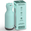asobu Bestie Bottle Insulated Stainless Steel Water Bottle with Detachable Soft Animal Head Fun Drinking For Kids and Teens with Flexible Reusable Straw 16 Ounce (Cat) - color: Cat