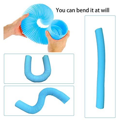 Plastic Hamster Fun Tunnels,Ferrets Foldable Exercising Training Tunnels Hamsters Hideout Tube 15 Pcs Small Animal Chew Toys for Guinea Pigs, Chinchillas, Rats, Gerbils (Blue) - color: 【Blue】