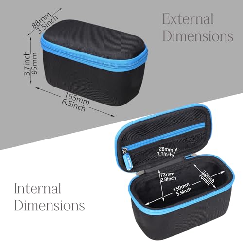 Case for ProtoArc Ergonomic Mouse, Travel Carrying Case Compatible with ProtoArc EM11 NL Bluetooth Rechargeable Wireless Vertical Mouse (Black-Blue) - color: Black-Blue