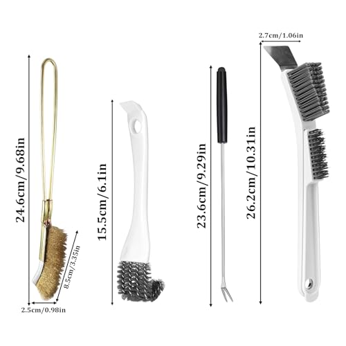 Bird Cage Cleaning Brush Tool Set,Stainless Steel Pet Cage Cleaner Brush Set for Bird Poop Removing,Ideal for Parakeet, Cockatiel, Hamster and Other Small Pet Cage Accessories - color: Multi-color