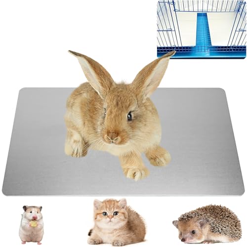 KABASI Rabbit Cooling Pad, Hamster Cool Plate Ice Bed, Pet Cool Mat, 12x8IN | for Bunny Puppy Kitten Guinea Pig Cat & Other Small Pets Stay Cool, Bite Resistance Aluminium Alloy Cool Pads