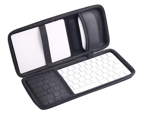 Hard Case Compatible with 67 68 Keys Apple Magic Keyboard + Magic Trackpad + Apple Magic Mouse,Black - color: Black
