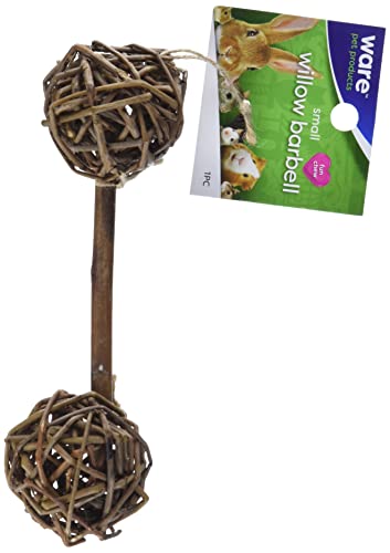 Ware Manufacturing Natural Woven Willow Small Pet Barbell Chew Toy, Small