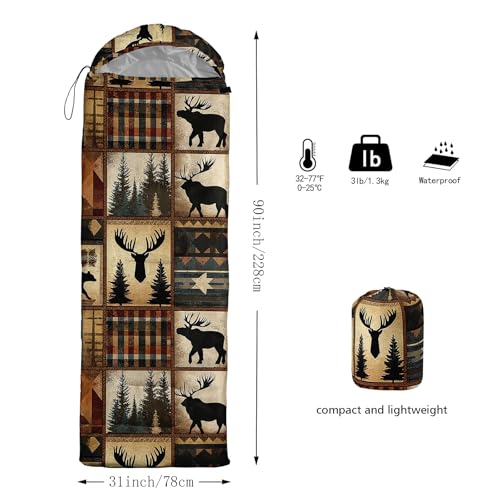 AILONEN Midnight Meow Sleeping Bag, Charcoal Cat Eyes Crescent Graphic, Portable Camp Sack Sleepover Style - color: S224