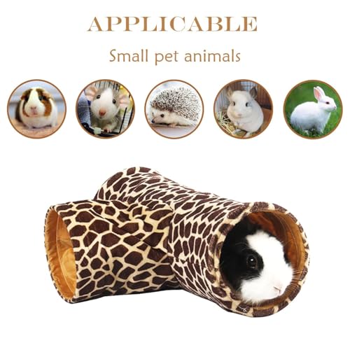 LEFTSTARER Guinea Pig Tunnel Guinea Pig Hideout Collapsible 3 Way Tunnel Tubes Toy for Ferret Hedgehog Chinchillas Mice Rat Rabbit - color: 3 Way Tunnel Tubes