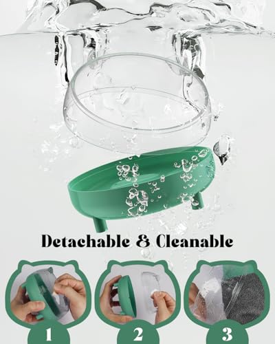 Pawfly Hamster Sand Bath Container, Hamster Sand Bath Box, Hamster Bathtub, Hamster Bathroom, Hamster Toilet, Plastic Dust Bath for Dwarf Hamsters, Syrian Hamsters, Mice, Gerbils & Small Animals - color: Dark green