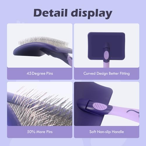 UXIETIN Dog Brush for Poodles,Grooming Brush for Dematting | Detangle Dog Brush for Poodles,German Shepherd Hair,Pitbulls,Yorkies,Labrador Retriever,for Grooming and Bathing