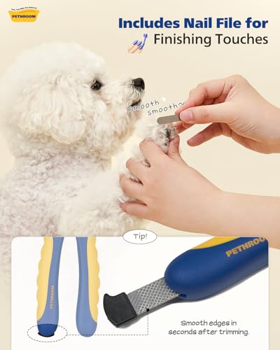 Professional Dog Nail Clipper with Safety Guard, Avoid Overcutting | Adjustable Cutting Length 1–3mm, Durable Stainless Steel Pet Nail Trimmer for Small, Medium & Large Dogs and Cats
