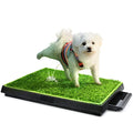 Hompet Dog Toilet Indoor Puppy Training Pad, Dog Potty Pet Training Grass Mat, Removable Waste Tray for Easier Clean Up, Artificial Turf, 25"×20" - size: 25" x 20"